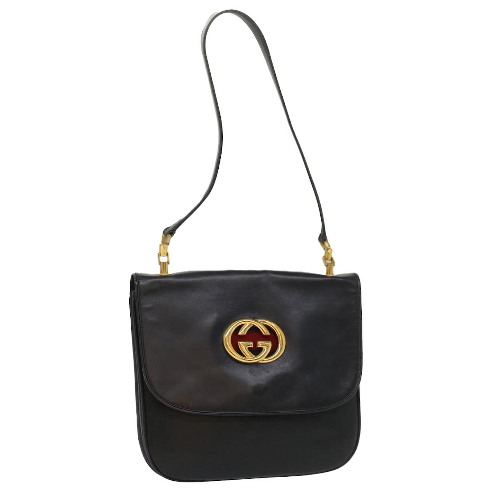 Gucci Borsa a spalla Modello Vintage Sherry Line Web GG Metal BLU NAVY Borderline Vintage Retro